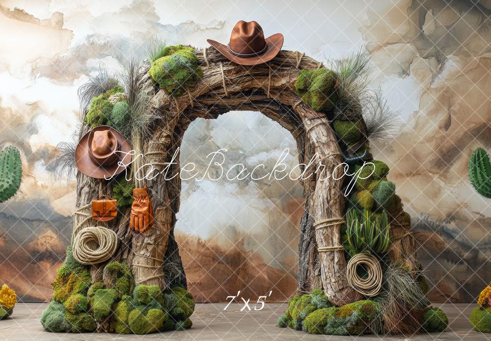 Kate Western Adventure Cowboy Arch Cactus Backdrop Designed by Mini MakeBelieve