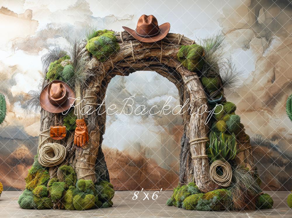 Kate Western Adventure Cowboy Arch Cactus Backdrop Designed by Mini MakeBelieve