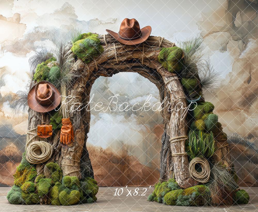 Kate Western Adventure Cowboy Arch Cactus Backdrop Designed by Mini MakeBelieve