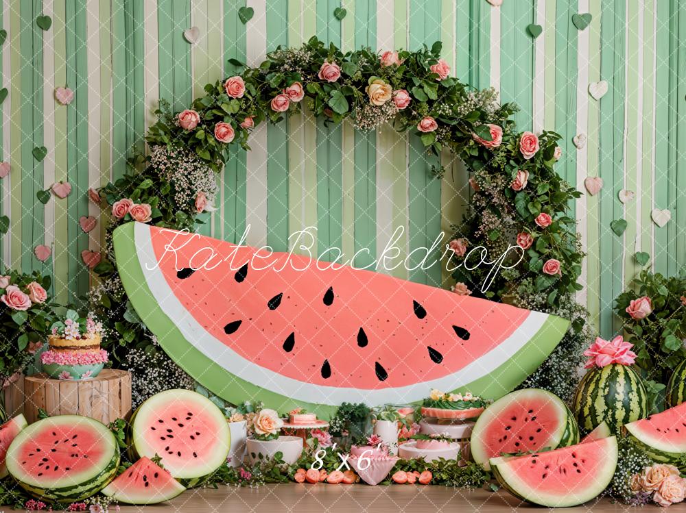 Kate Summer Watermelon Arch Green Backdrop Designed by Emetselch -UK