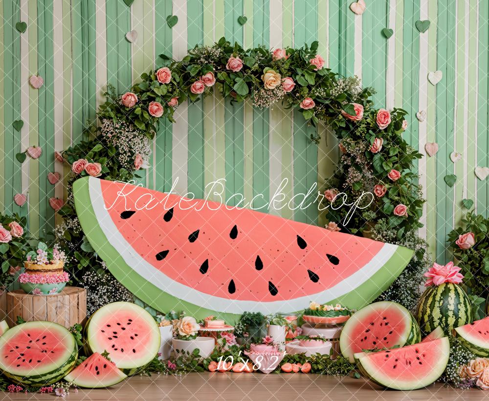 Kate Summer Watermelon Arch Green Backdrop Designed by Emetselch -UK