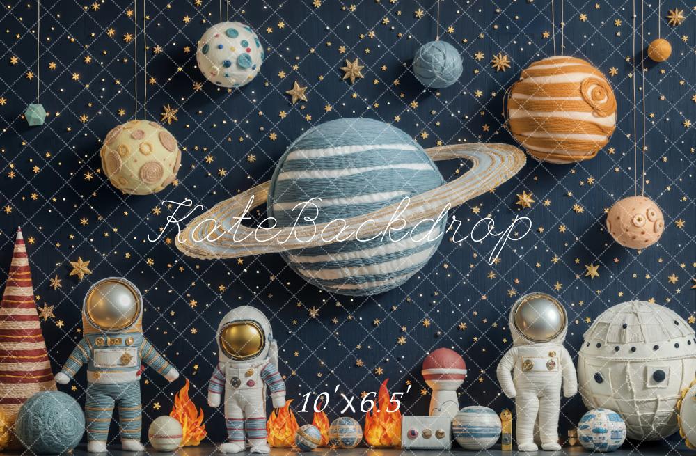On Sale Kate Space Adventure Astronaut Planet Boy Backdrop Designed by Emetselch -UK