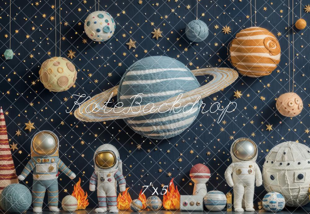 On Sale Kate Space Adventure Astronaut Planet Boy Backdrop Designed by Emetselch -UK