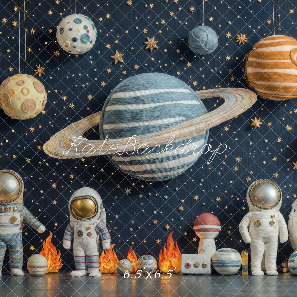 On Sale Kate Space Adventure Astronaut Planet Boy Backdrop Designed by Emetselch -UK