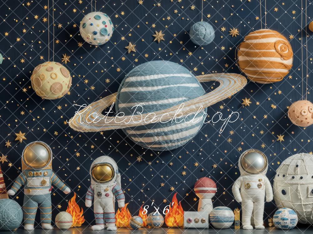 On Sale Kate Space Adventure Astronaut Planet Boy Backdrop Designed by Emetselch -UK
