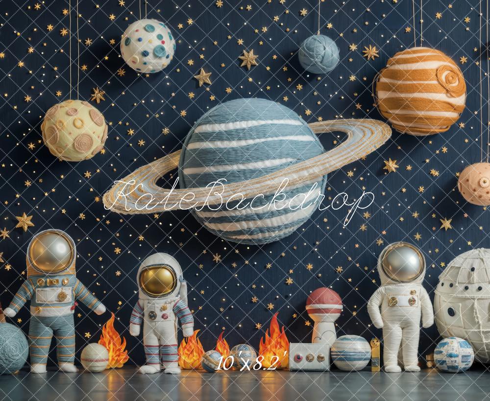 On Sale Kate Space Adventure Astronaut Planet Boy Backdrop Designed by Emetselch -UK