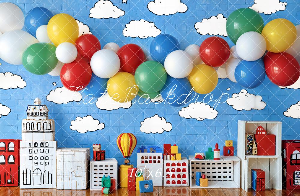 Kate Birthday Balloons Toys Kids Backdrop Designed by Emetselch