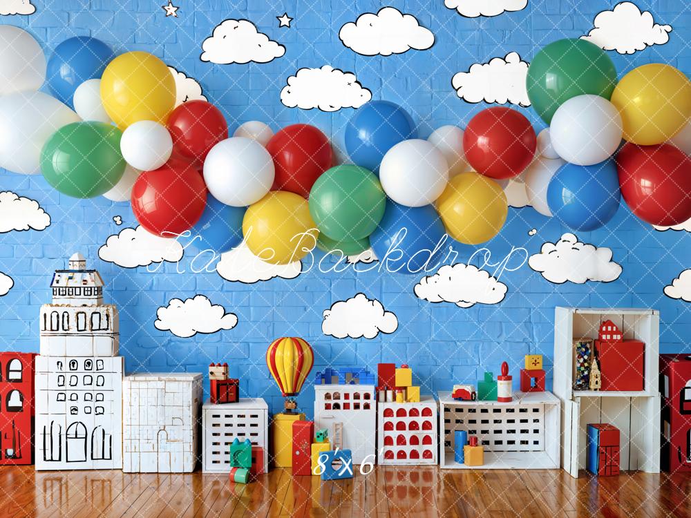 Kate Birthday Balloons Toys Kids Backdrop Designed by Emetselch