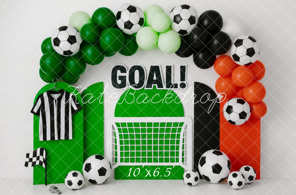 Kate Birthday Football Goal Balloon Arch Backdrop Designed by Patty Robert