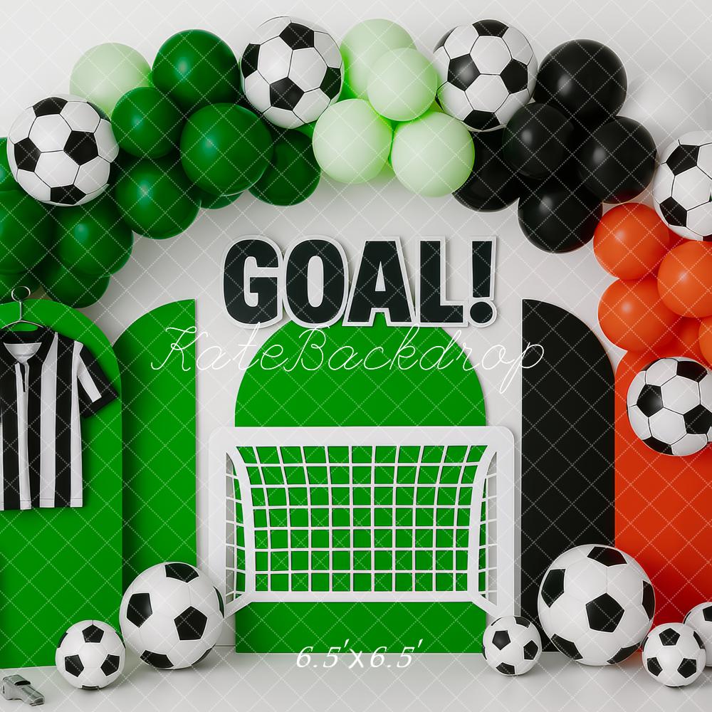 Kate Birthday Football Goal Balloon Arch Backdrop Designed by Patty Robert
