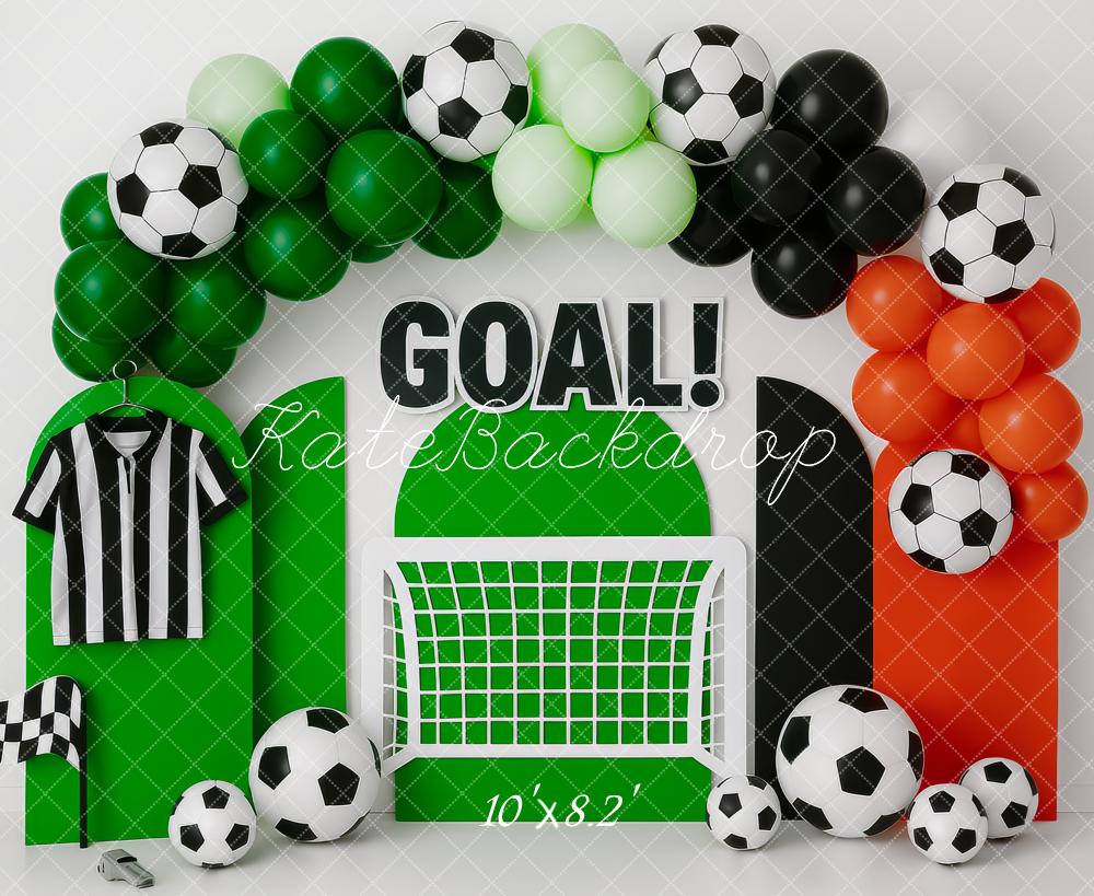 Kate Birthday Football Goal Balloon Arch Backdrop Designed by Patty Robert