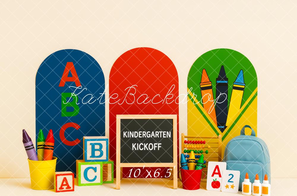 Kate Back to School Crayons Backdrop Designed by Patty Robert -UK