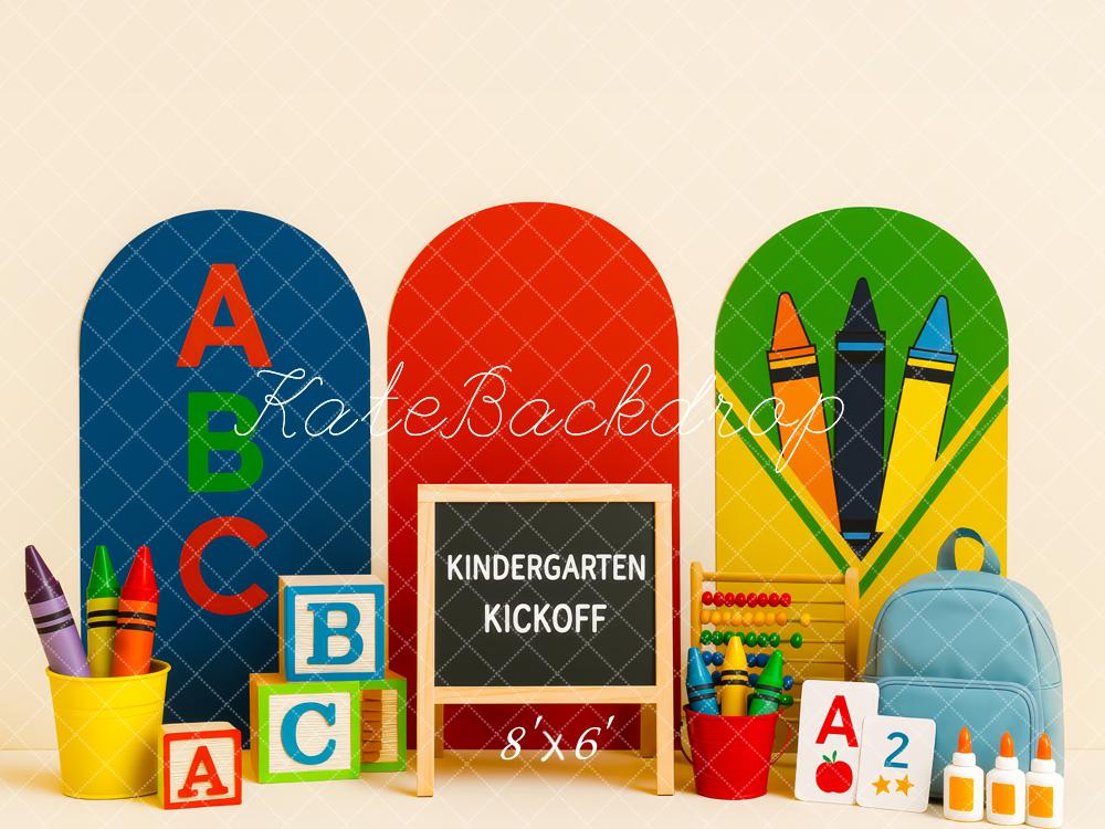 Kate Back to School Crayons Backdrop Designed by Patty Robert -UK
