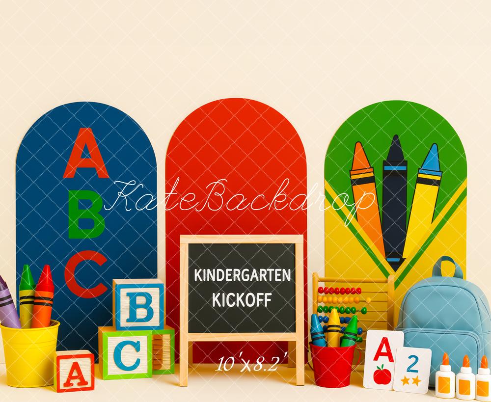 Kate Back to School Crayons Backdrop Designed by Patty Robert -UK