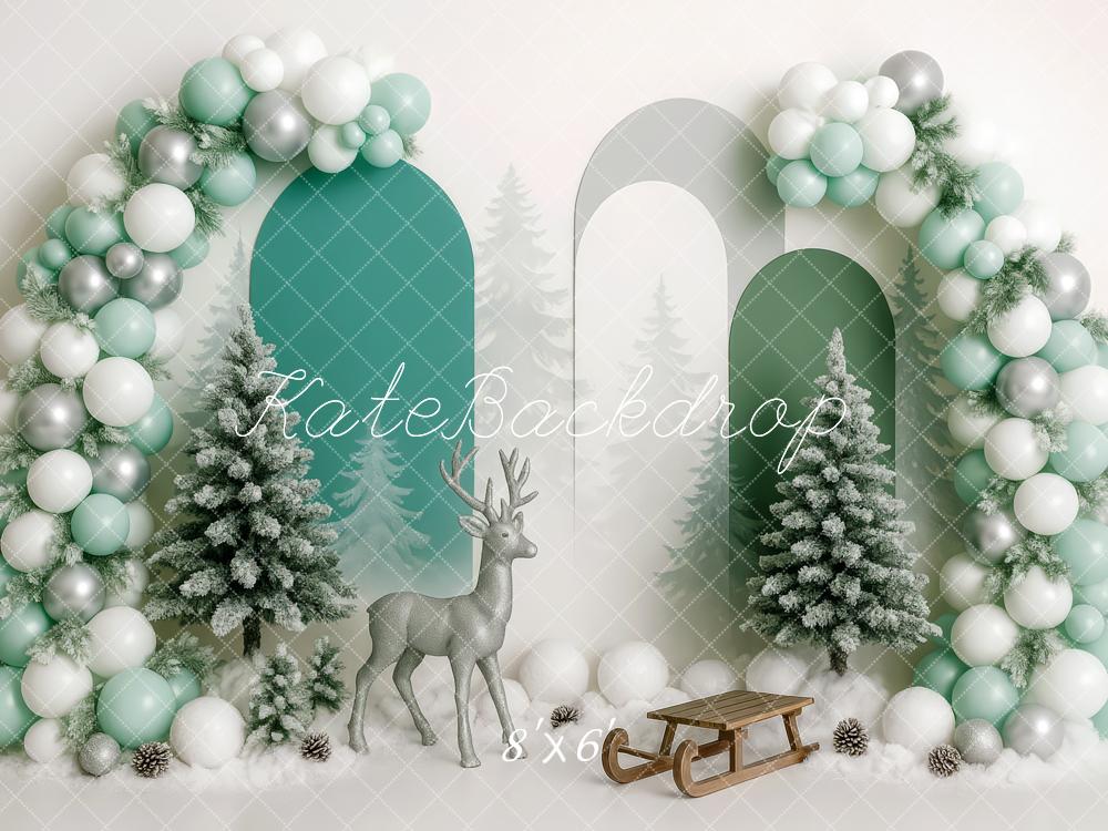 Kate Winter Wonderland Sleigh Balloon Backdrop Designed by Patty Robert