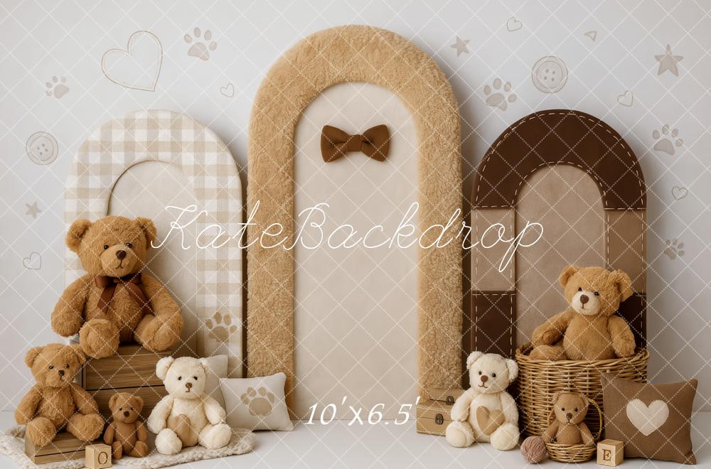 Kate Cake Smash Teddy Bear Cozy Arch Backdrop Designed by Patty Robert