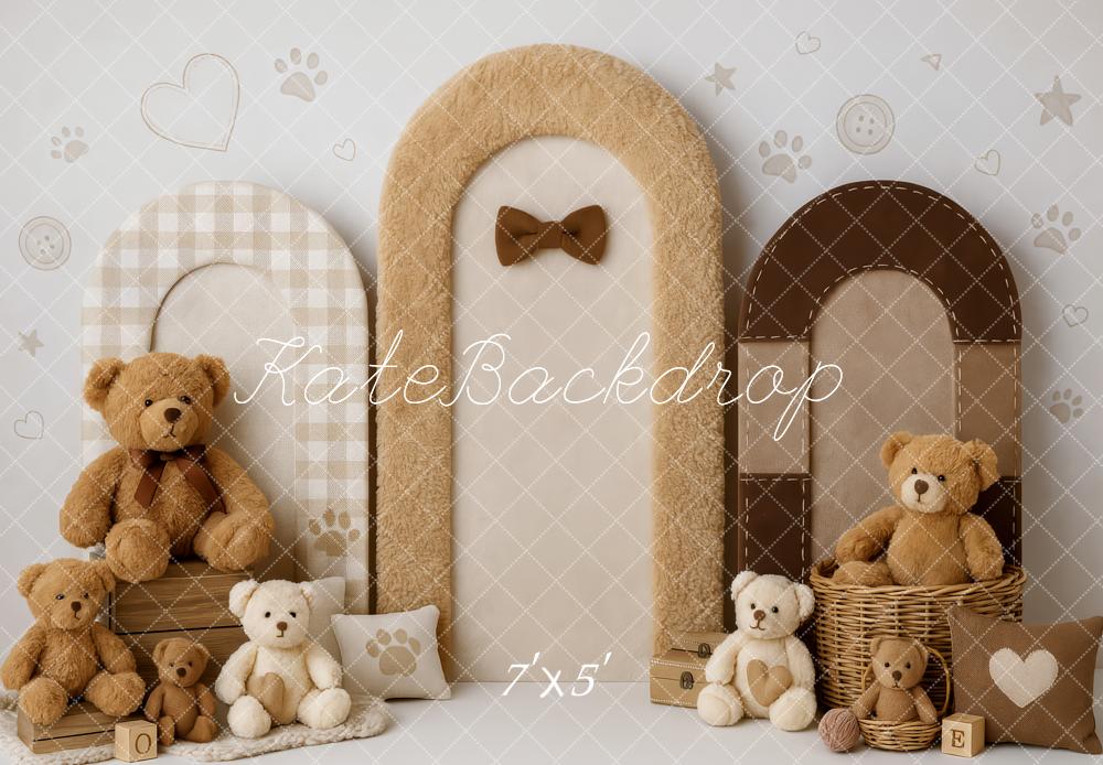 Kate Cake Smash Teddy Bear Cozy Arch Backdrop Designed by Patty Robert