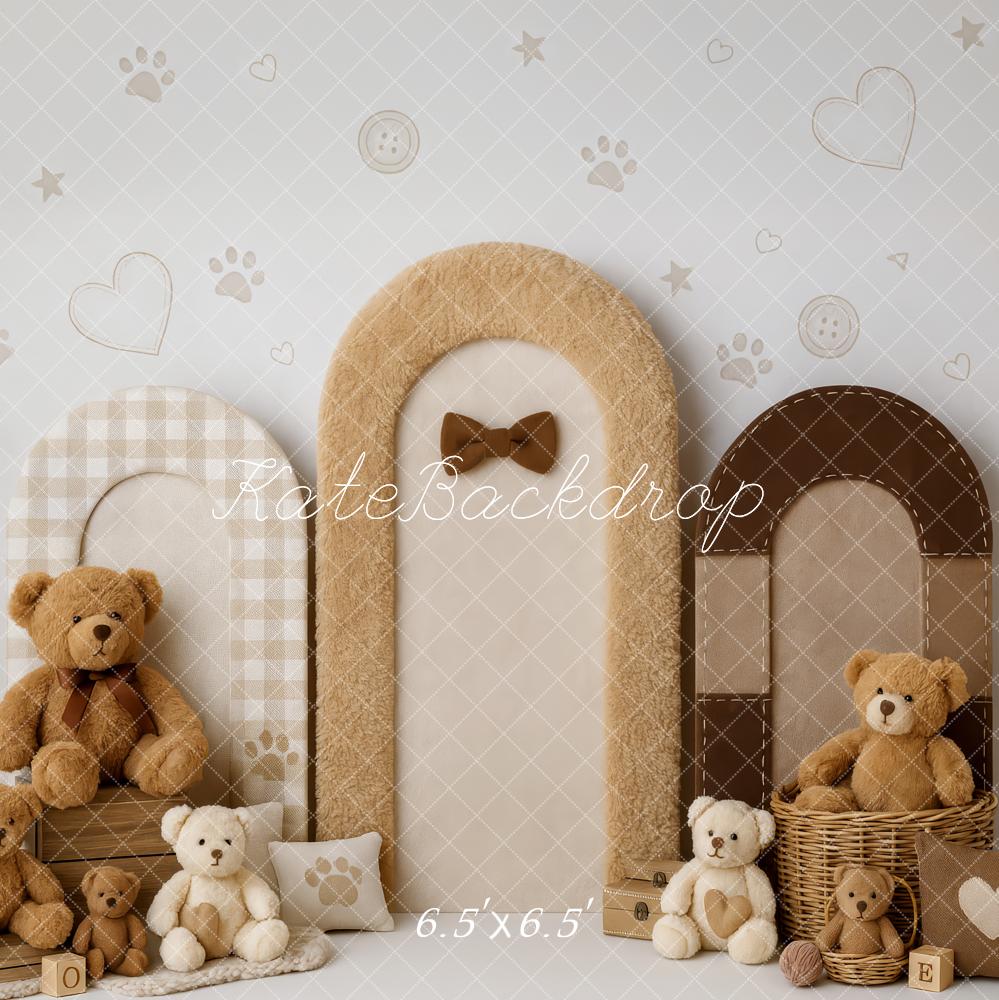 Kate Cake Smash Teddy Bear Cozy Arch Backdrop Designed by Patty Robert