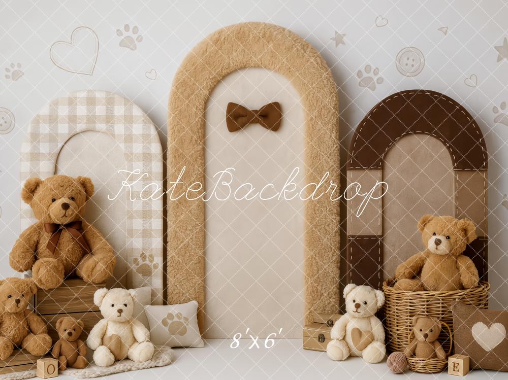Kate Cake Smash Teddy Bear Cozy Arch Backdrop Designed by Patty Robert
