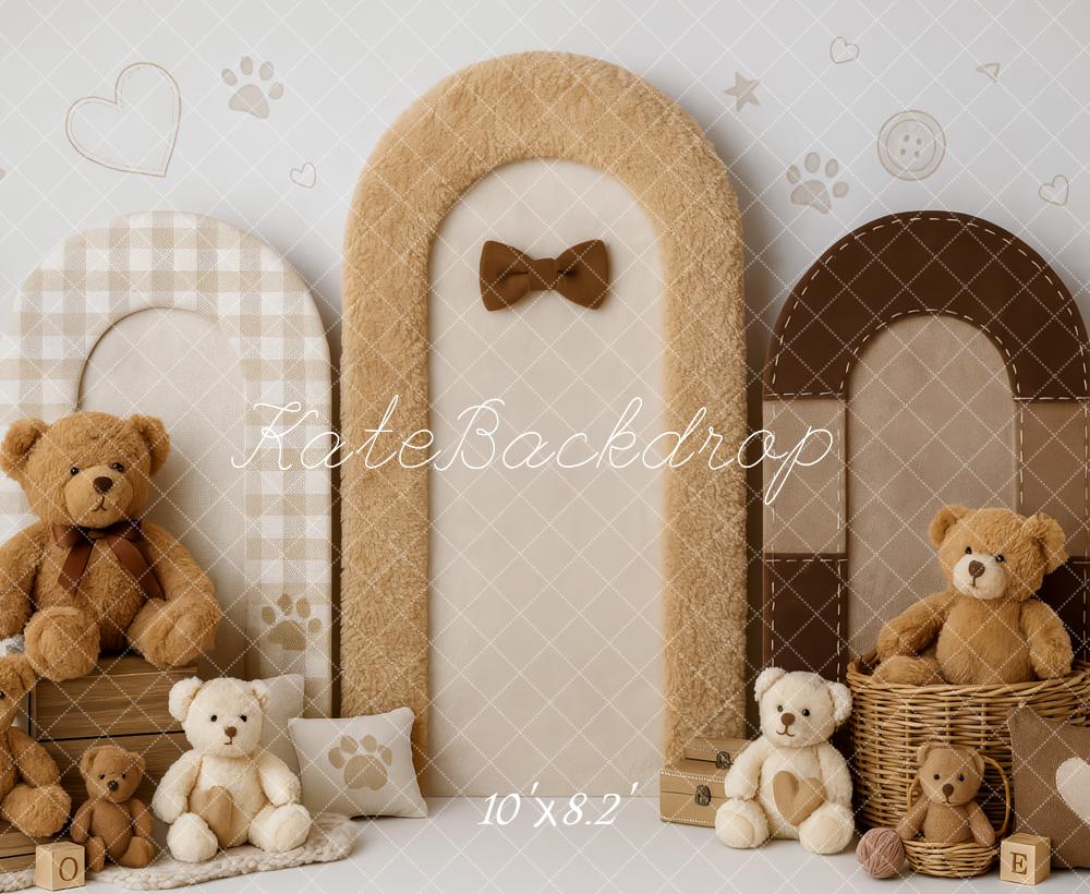 Kate Cake Smash Teddy Bear Cozy Arch Backdrop Designed by Patty Robert