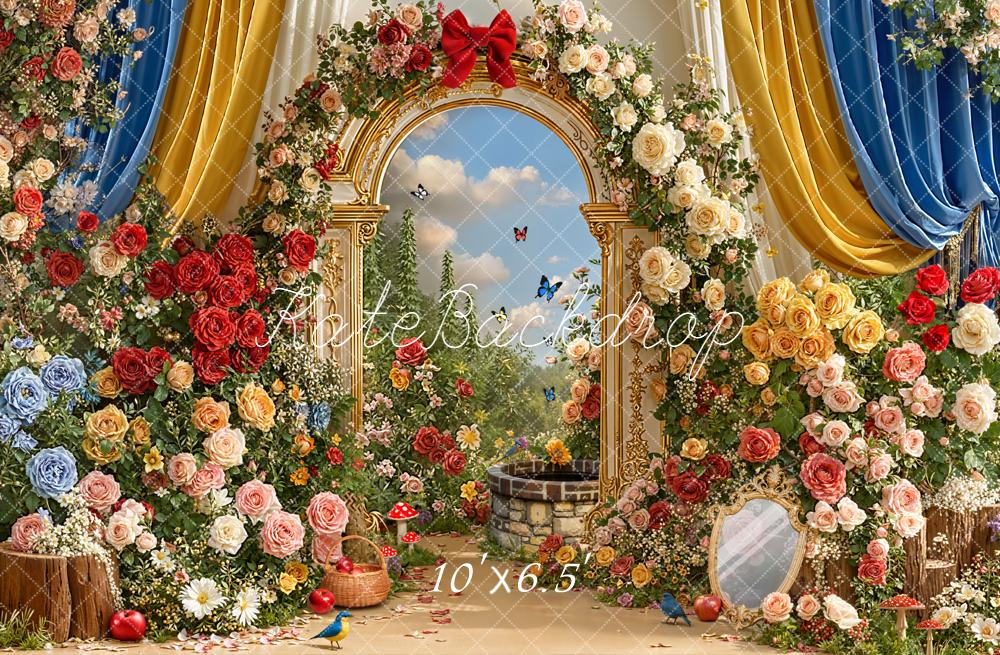 Kate Princess Flower Arch Garden Curtain Backdrop Designed by Chain Photography -UK