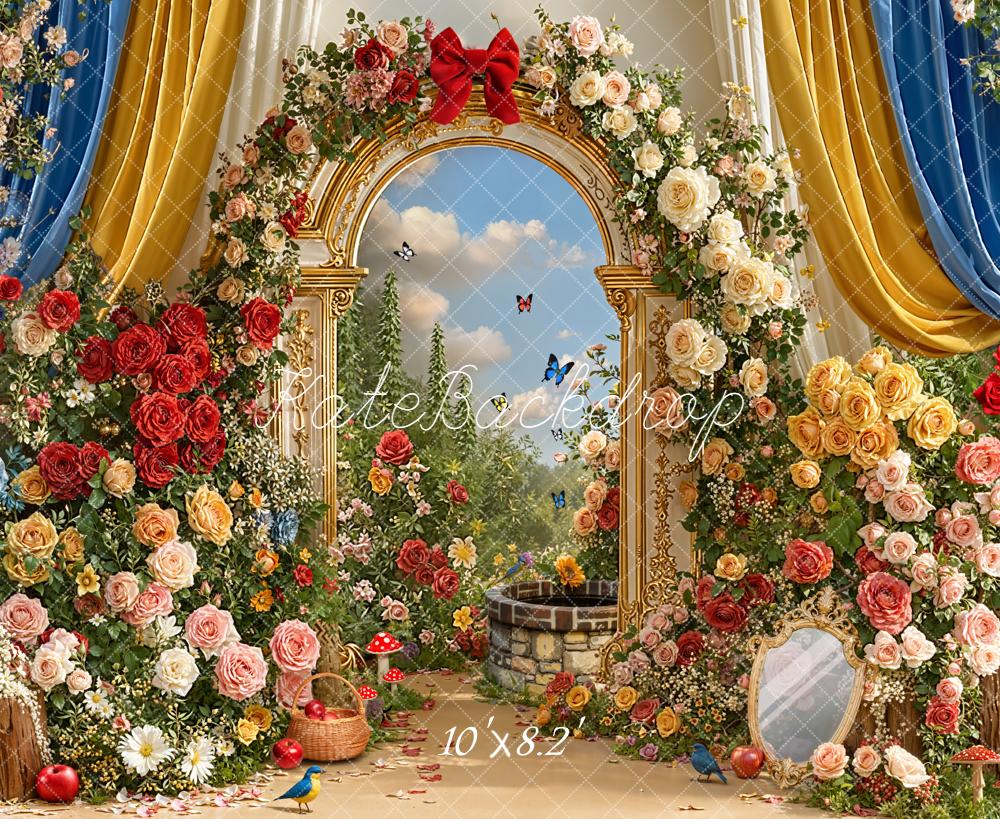 Kate Princess Flower Arch Garden Curtain Backdrop Designed by Chain Photography -UK