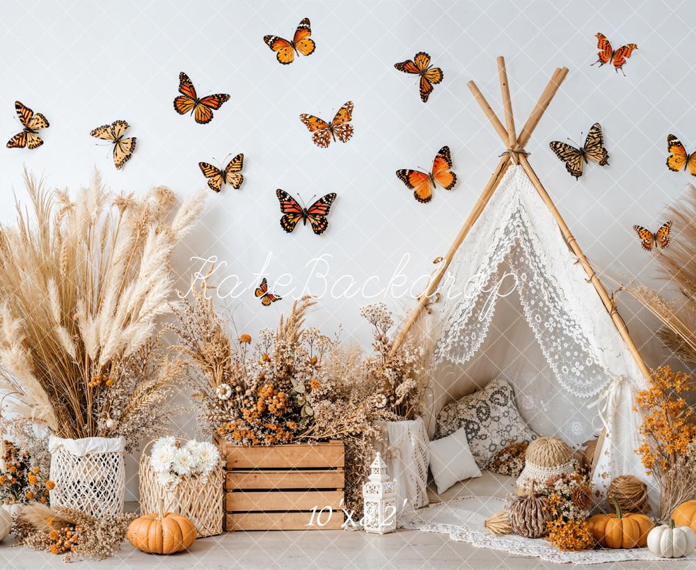 Kate Autumn Boho Butterfly Teepee Backdrop Designed by Emetselch -UK