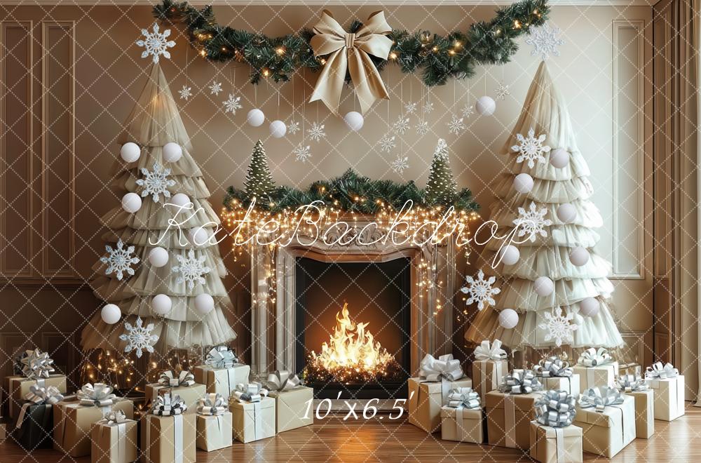 Kate Christmas Tulle Tree Fireplace Gift Snowflake Backdrop Designed by Mini MakeBelieve -UK