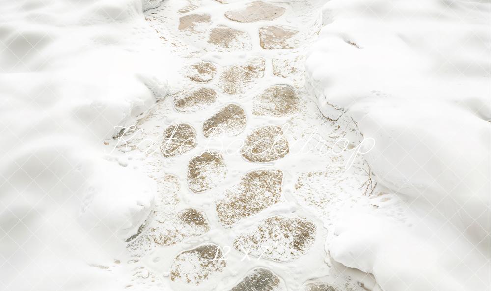 Kate Winter Snow Path Vinyl Floor Backdrop