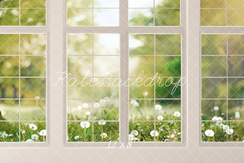 Kate Window Fleece Backdrop Spring Summer Garden Designed by Emetselch -UK