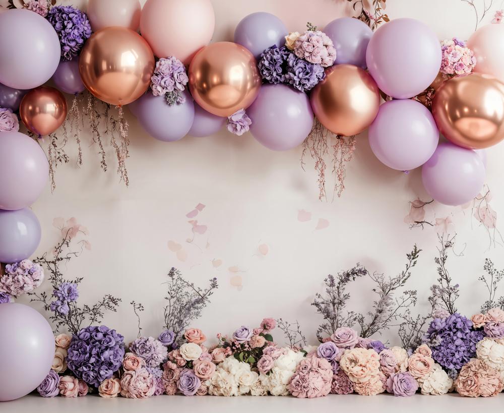 Lightning Deals Kate Flower Arch With Colorful Balloons Backdrop Designed by Emetselch -UK
