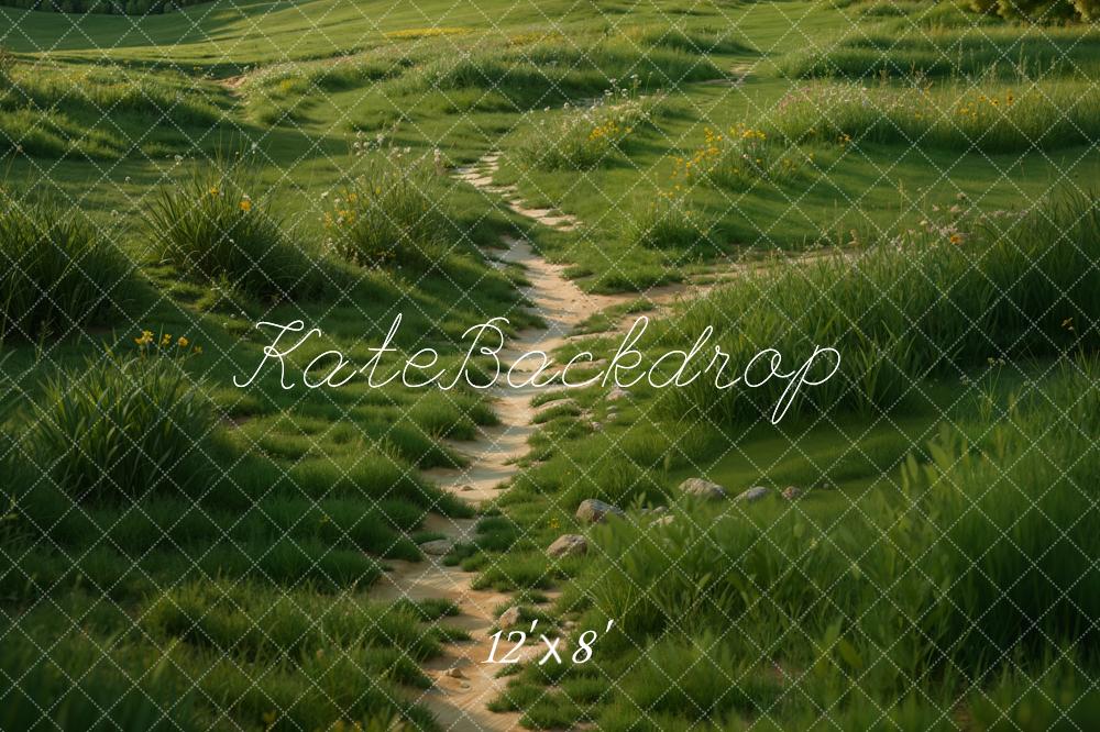 Kate Spring Lush Grass Pathway Floor Backdrop Designed by Emetselch -UK