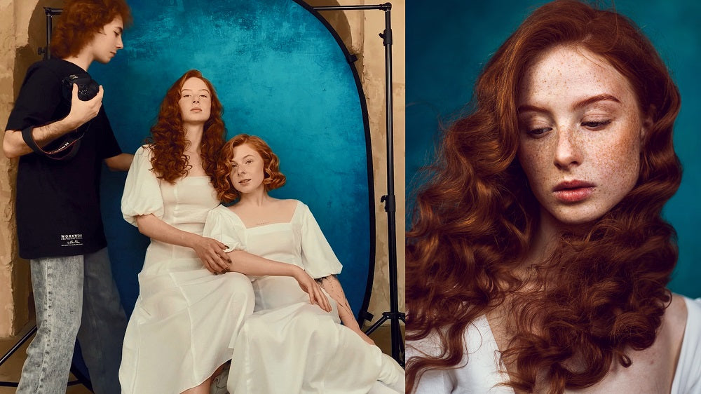 Kate Gray Abstract Texture/ Blue Green Abstract Texture Collapsible Backdrop Photography 5X6.5ft(1.5x2m) -UK