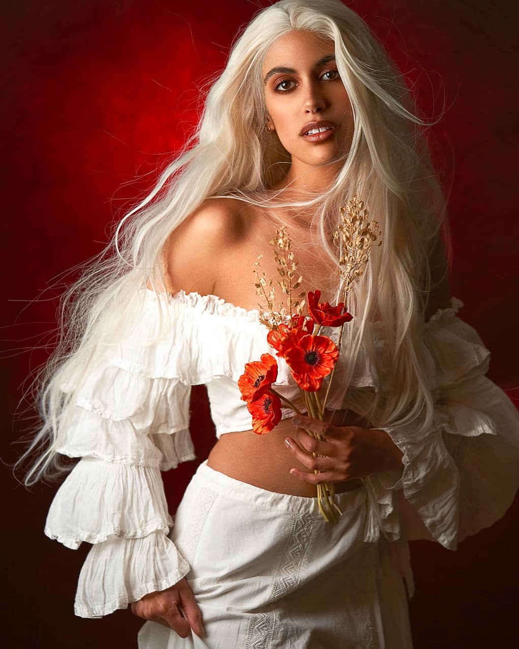 Kate Dark Red Wine / Fine Art Solid Tones Collapsible Backdrop Photography 5X6.5ft(1.5x2m) -UK