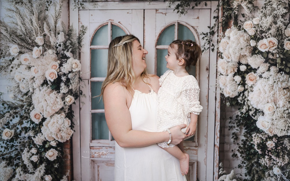 Kate Spring Wedding Floral Door Backdrop Designed by Emetselch -UK