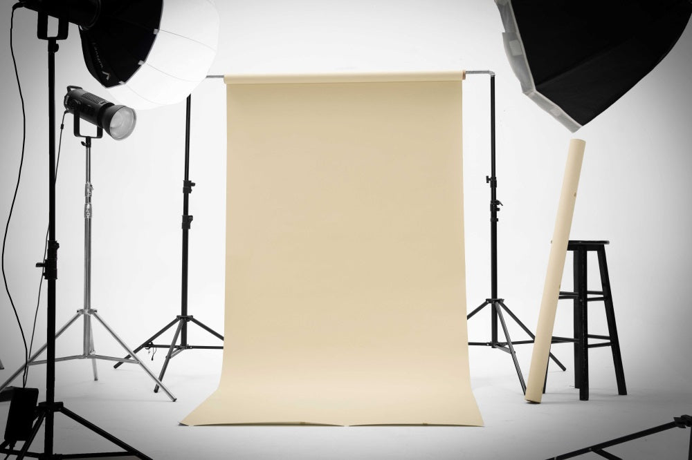 Kate Ivory Beige Seamless Paper Backdrop for Photography -UK