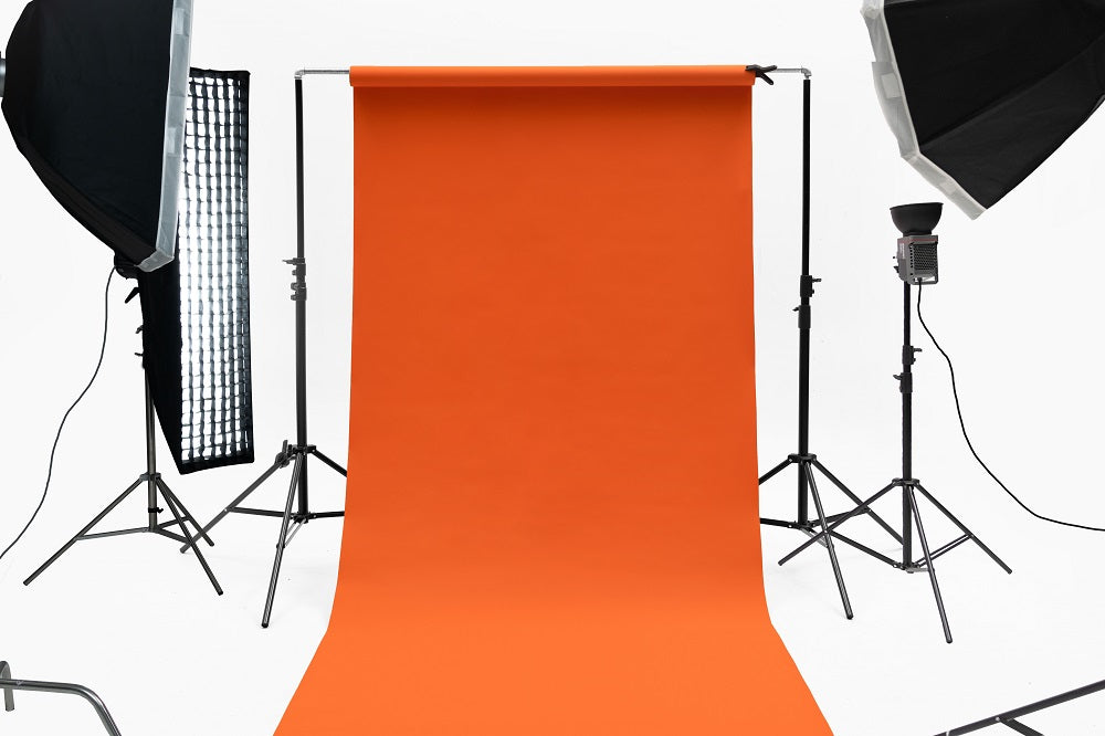 Kate Bright Orange Seamless Paper Backdrop for Photography