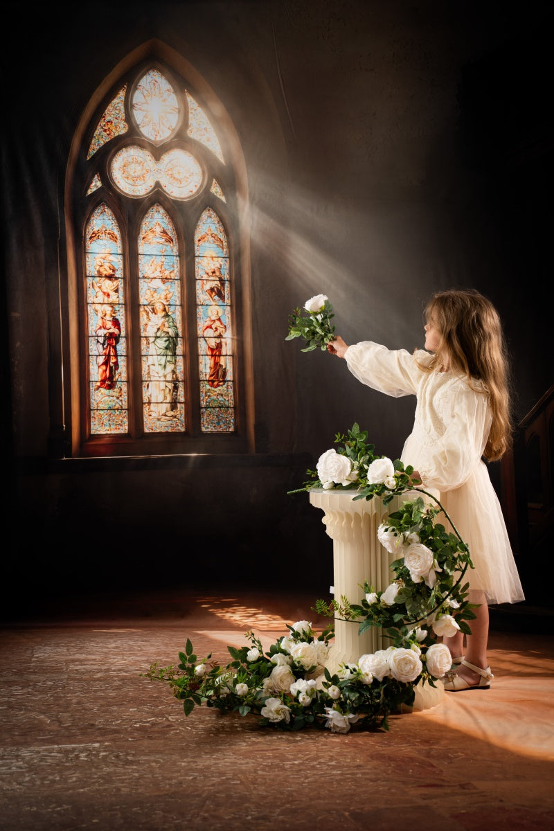 Kate Sweep Church Glass Window Sunlight Backdrop Designed by Emetselch