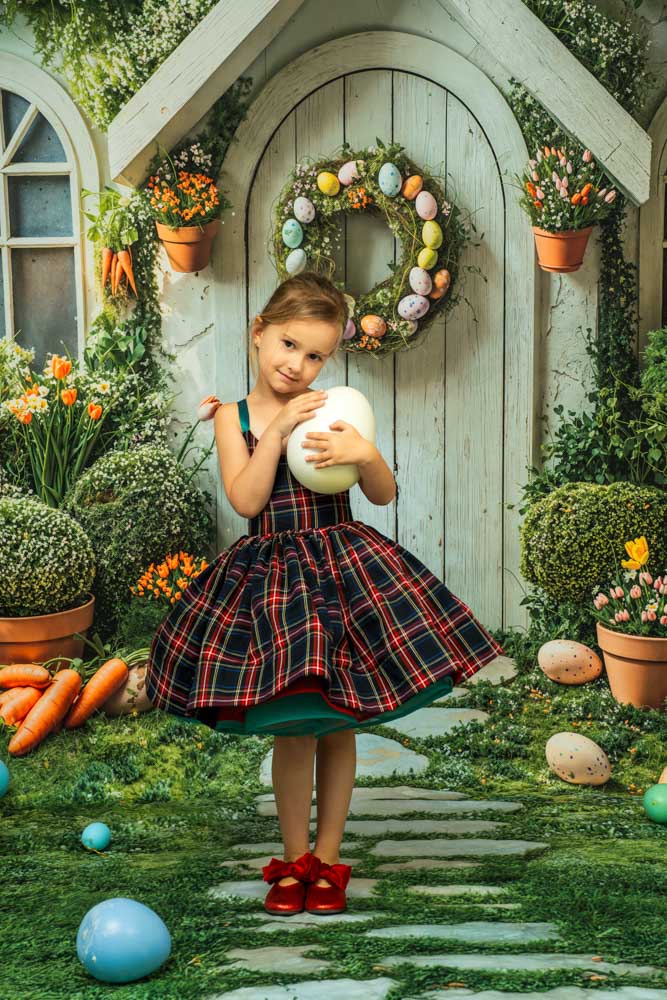 Kate Easter House Bunny Garden Carrots Backdrop Designed by Emetselch -UK