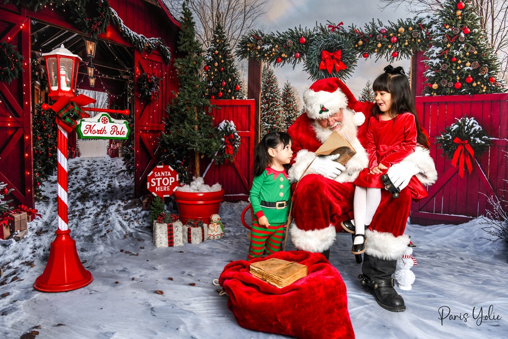 Lightning Deals Kate Christmas Red Barn Snow Lane Forest Gate Room Set -UK