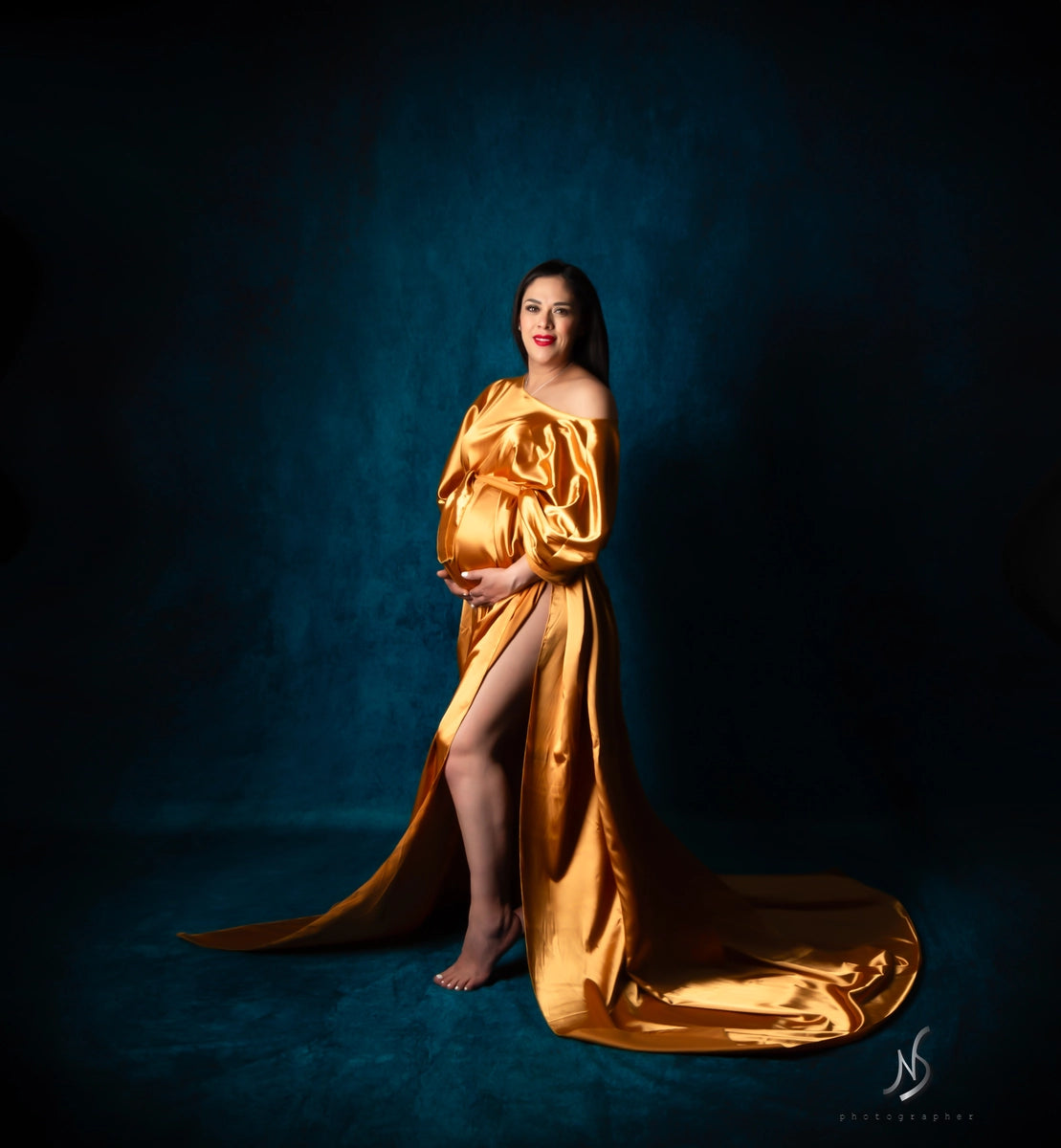 Kate Abstract Blue Fine Art Backdrop for Photography -UK