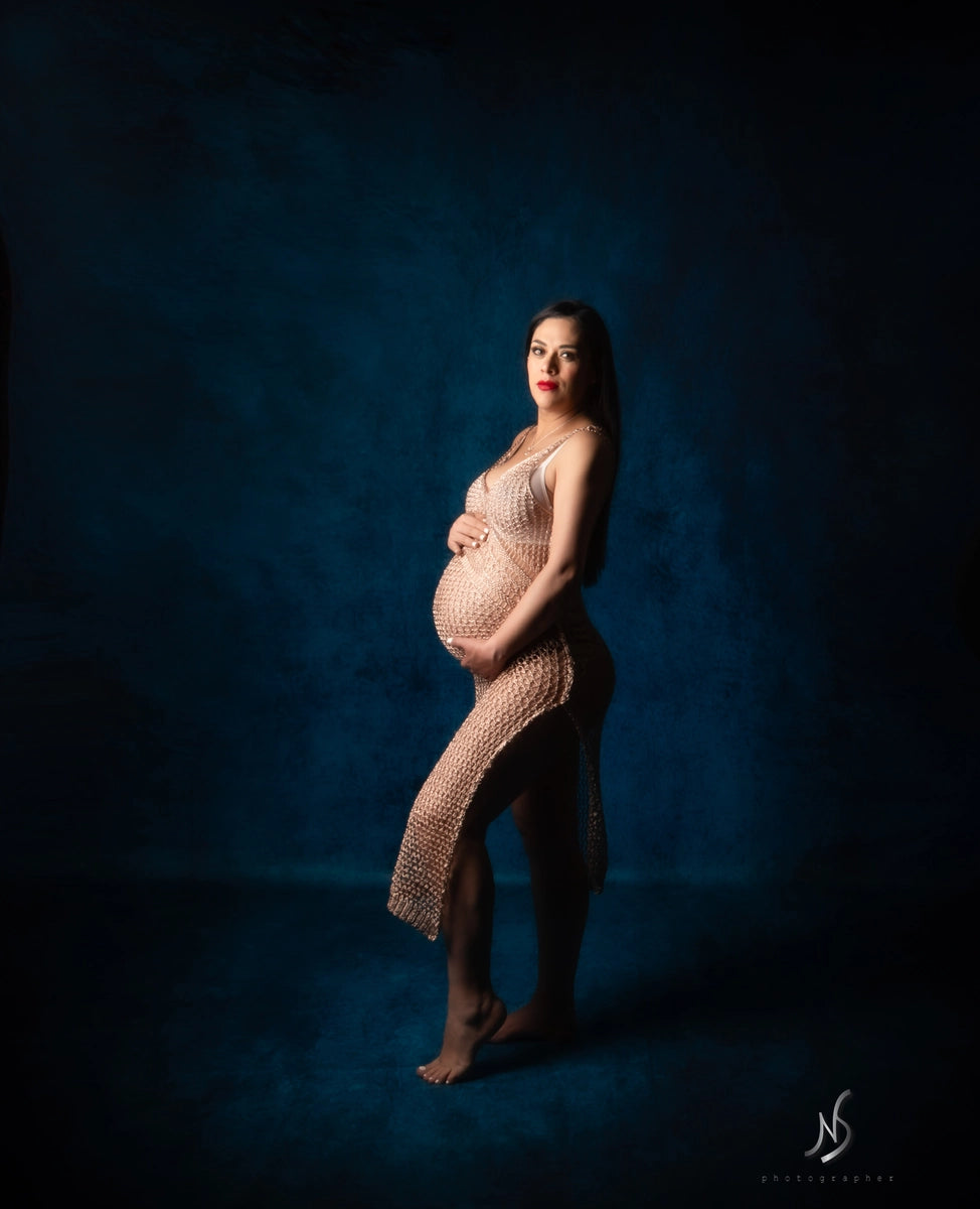 Kate Abstract Blue Fine Art Backdrop for Photography -UK