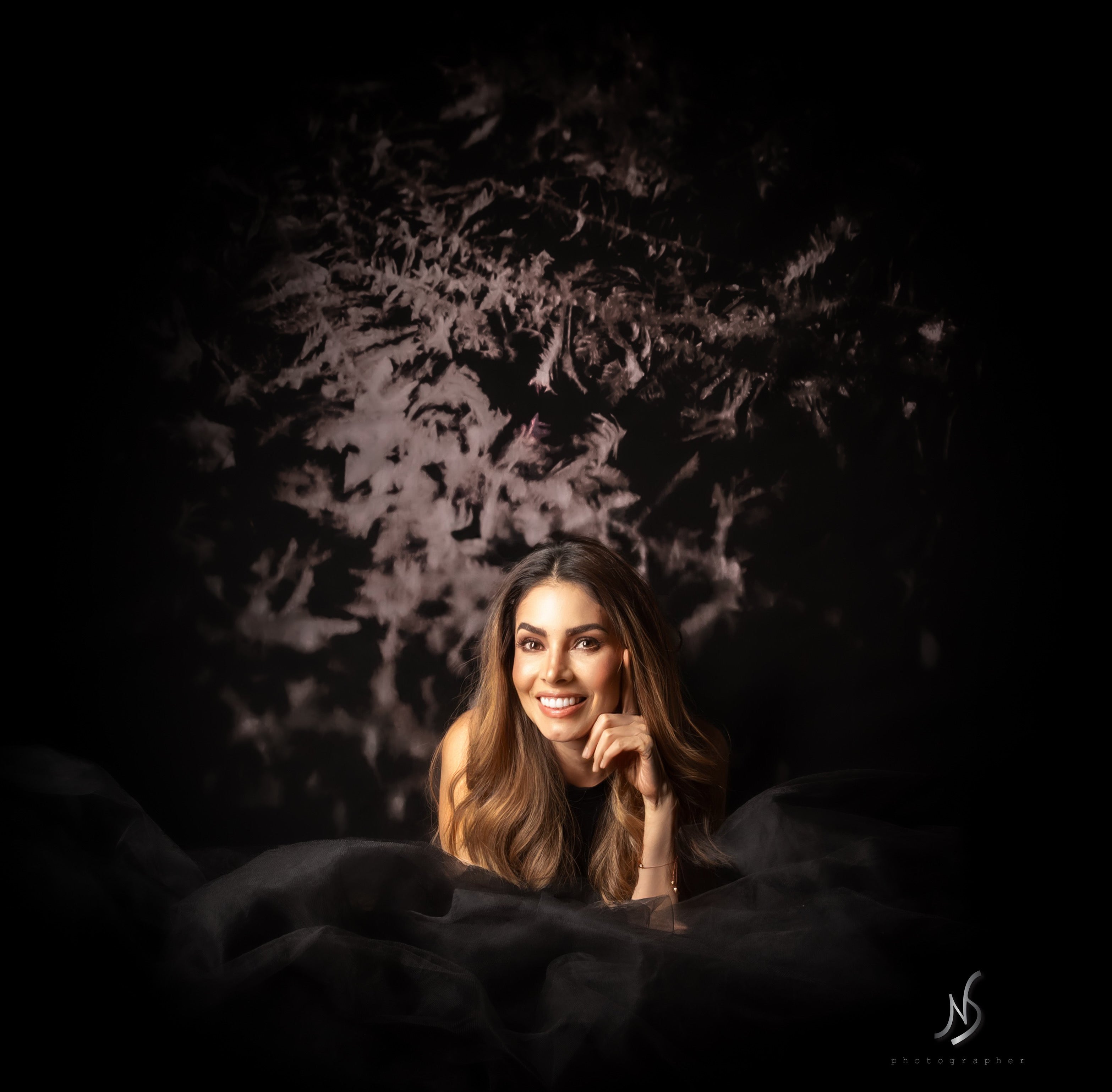 Kate Abstract Black Backdrop Designed by Kate Image -UK