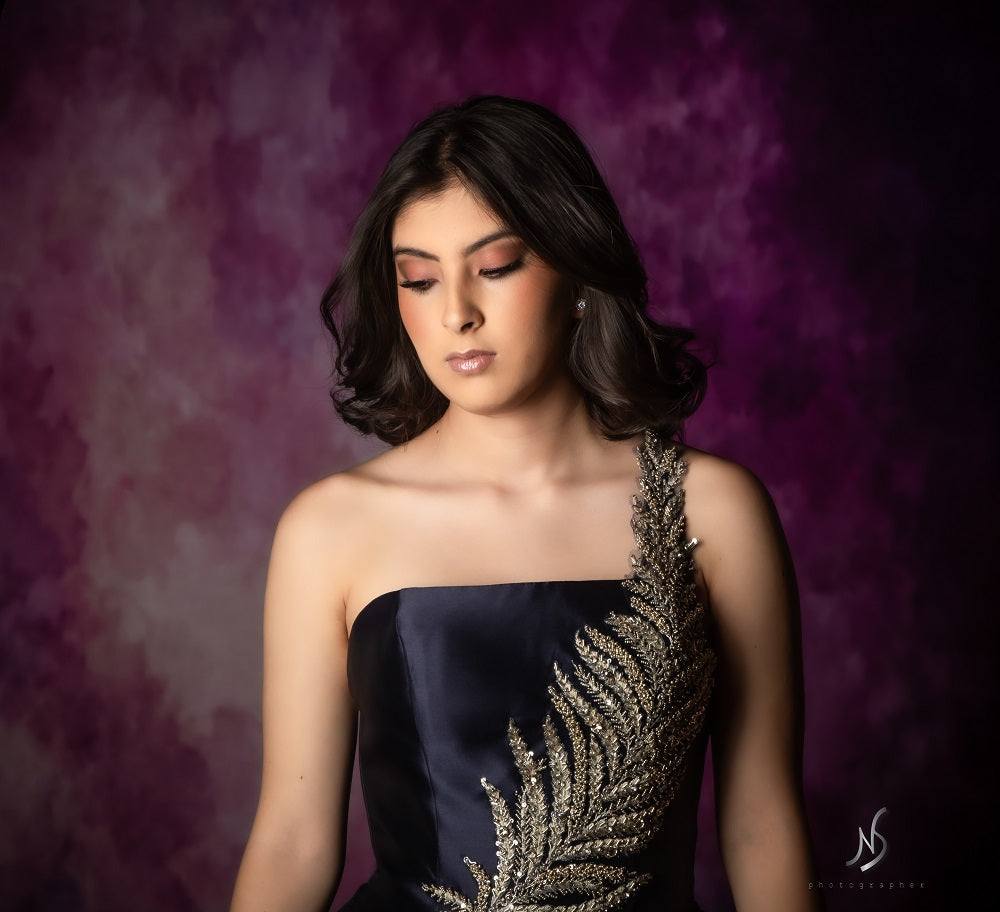 Kate Abstract Pomegranate Color Backdrop Designed By Pine Park Collection -UK