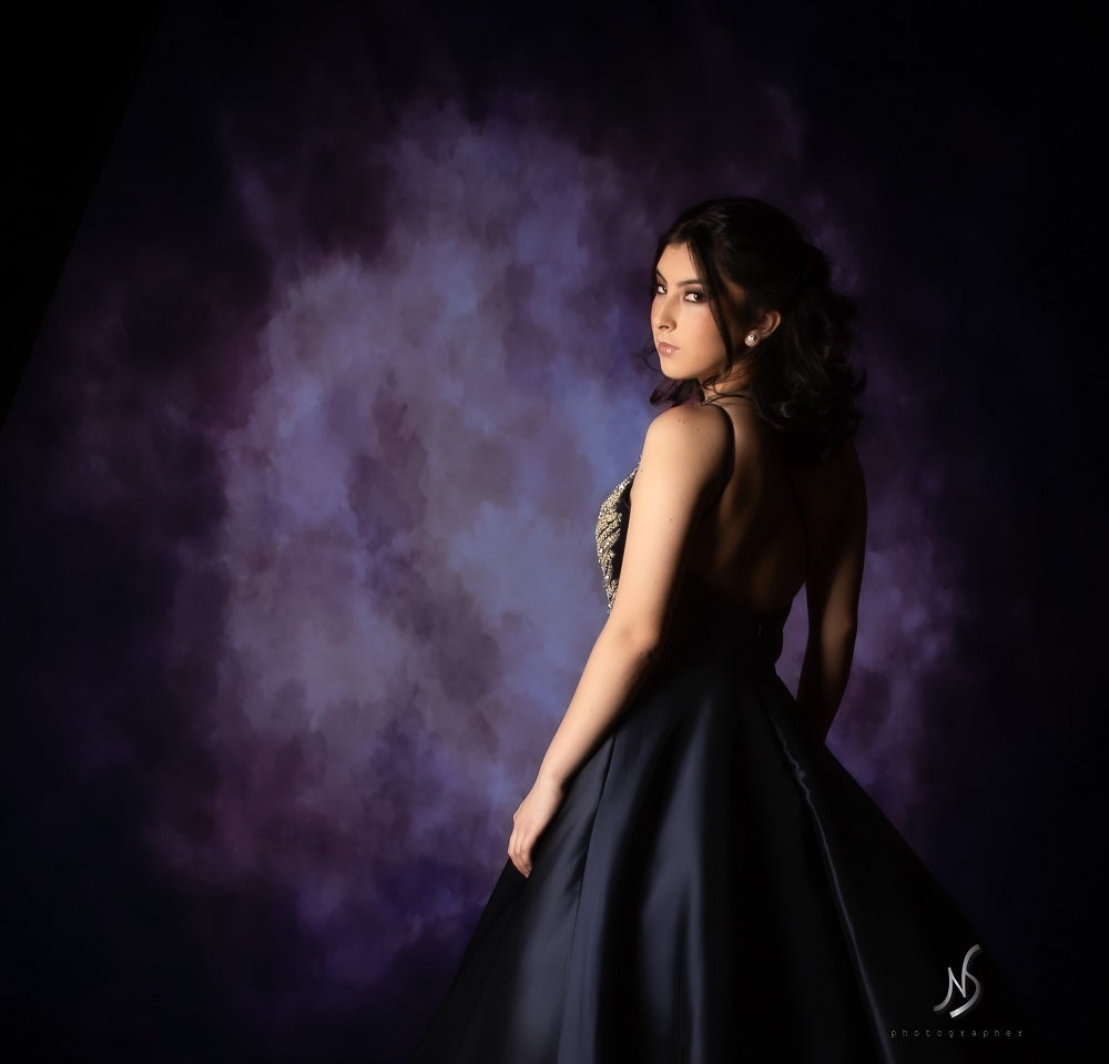 Kate Abstract Pomegranate Color Backdrop Designed By Pine Park Collection -UK