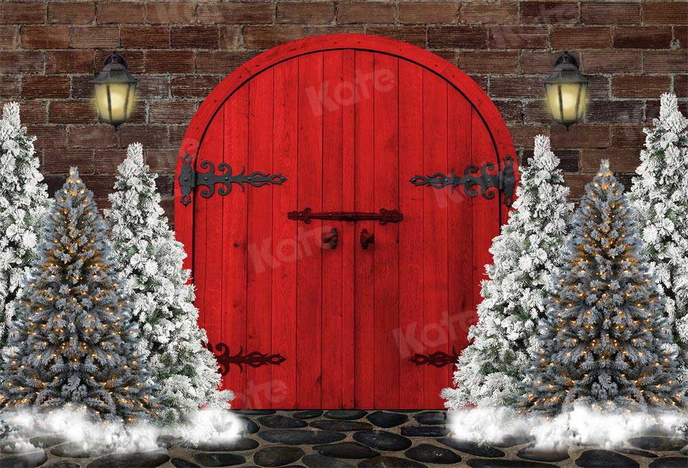 Kate Christmas Red Door Backdrop Designed By JS Photography -UK