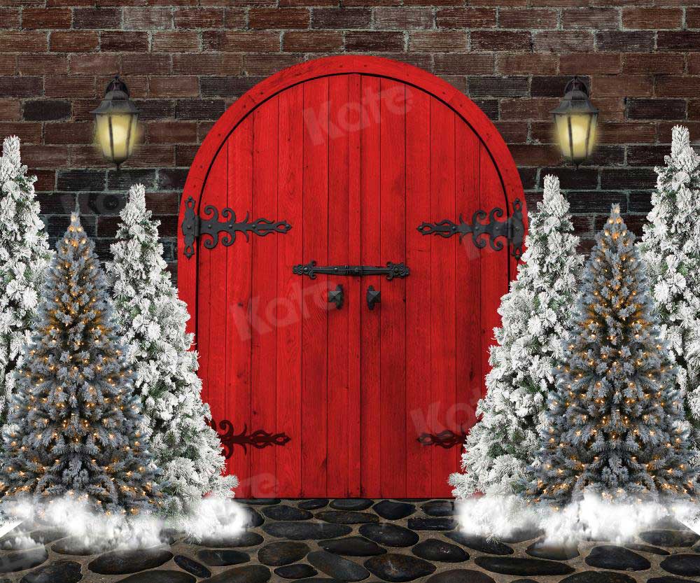 Kate Christmas Red Door Backdrop Designed By JS Photography -UK