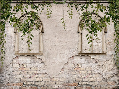 Kate Summer Old Brick Wall with Greenery Backdrop for Photography -UK