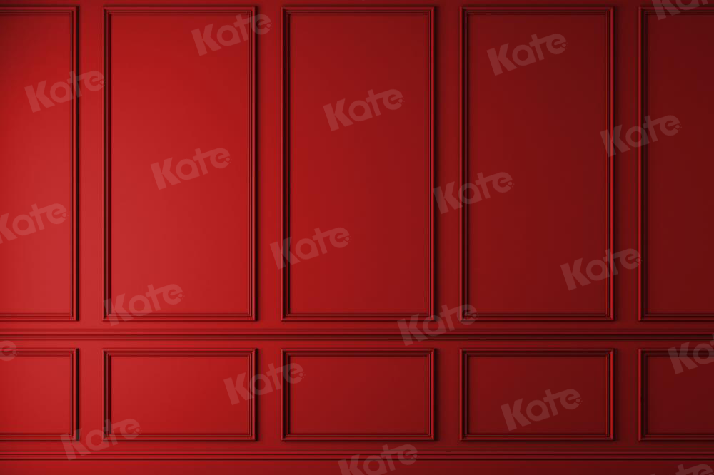 Kate Red Vintage Wall Fleece Backdrop for Photography -UK