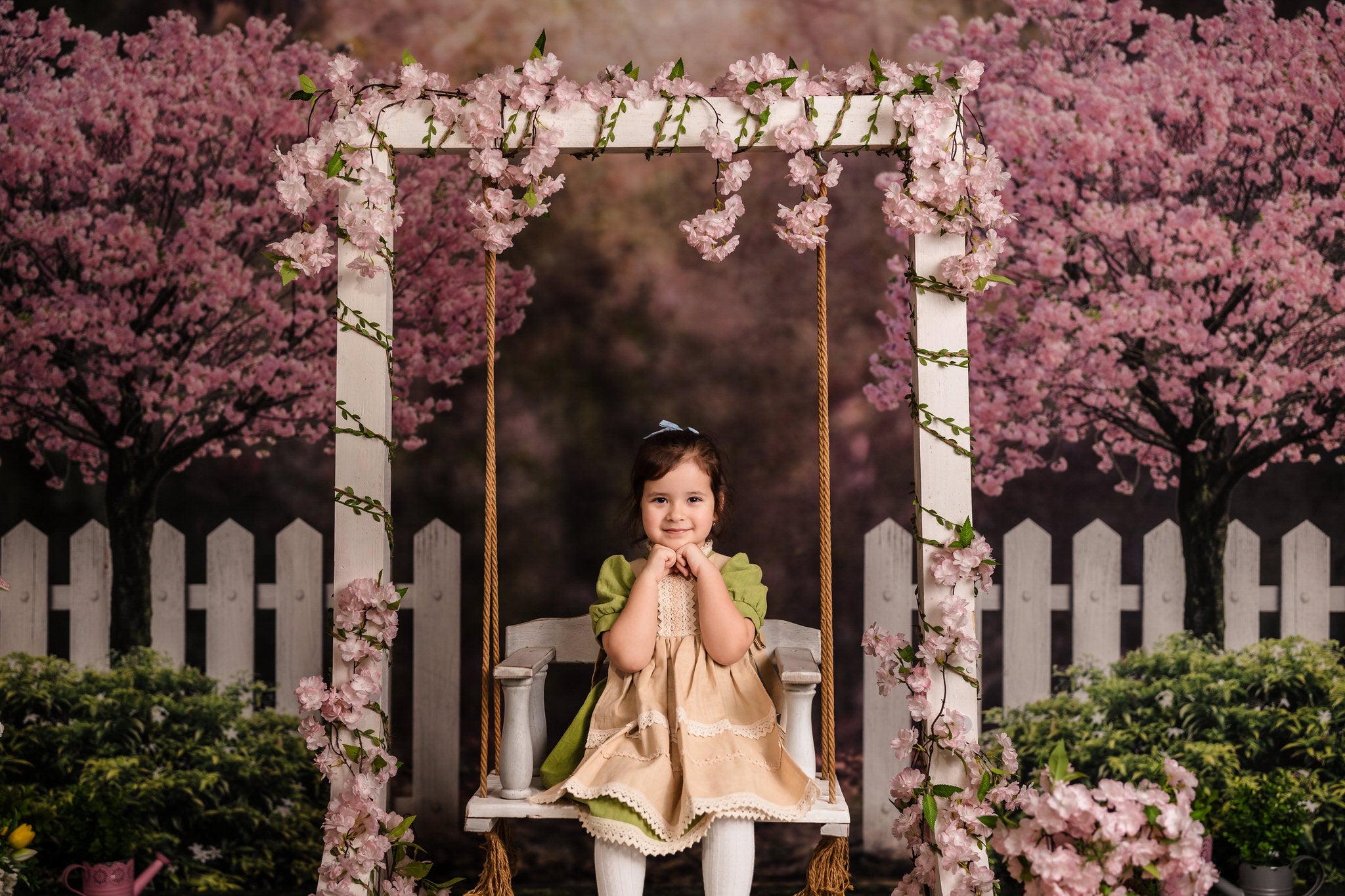 Kate Spring Garden Cherry Blossoms Backdrop for Photography -UK